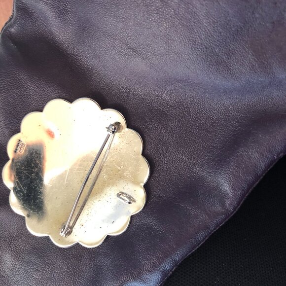 Antique stamped sterling silver brooch - Picture 4 of 6